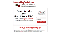 Desktop Screenshot of lovemaking-techniques.com